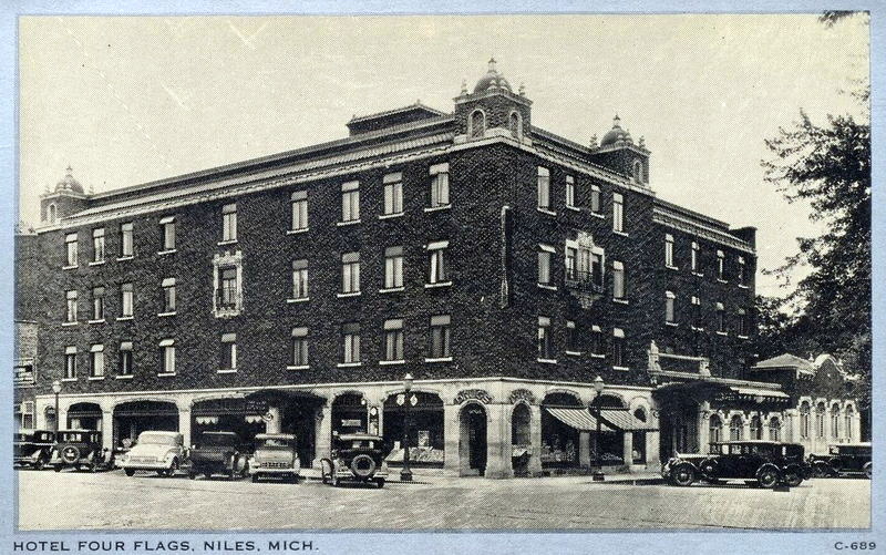 Four Flags Hotel - Vintage Postcard